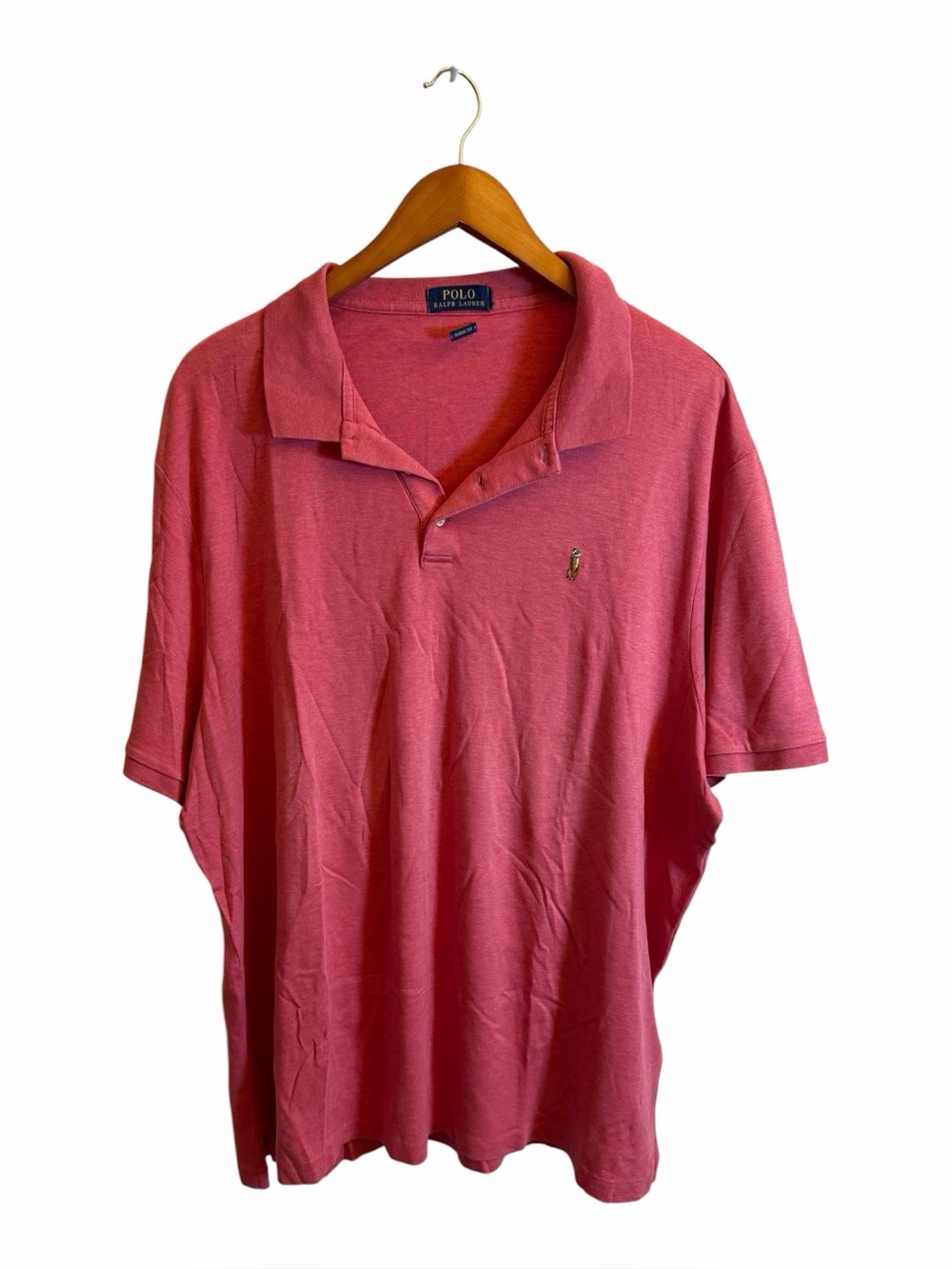 Polo Ralph Lauren Classic Fit Polo Shirt Mens XXL Pink Heather Cotton Pony Logo